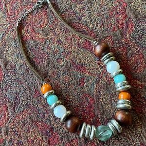 Leather and Beads Necklace